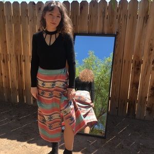 VINTAGE southwestern wrap skirt/ Navajo wrap skirt